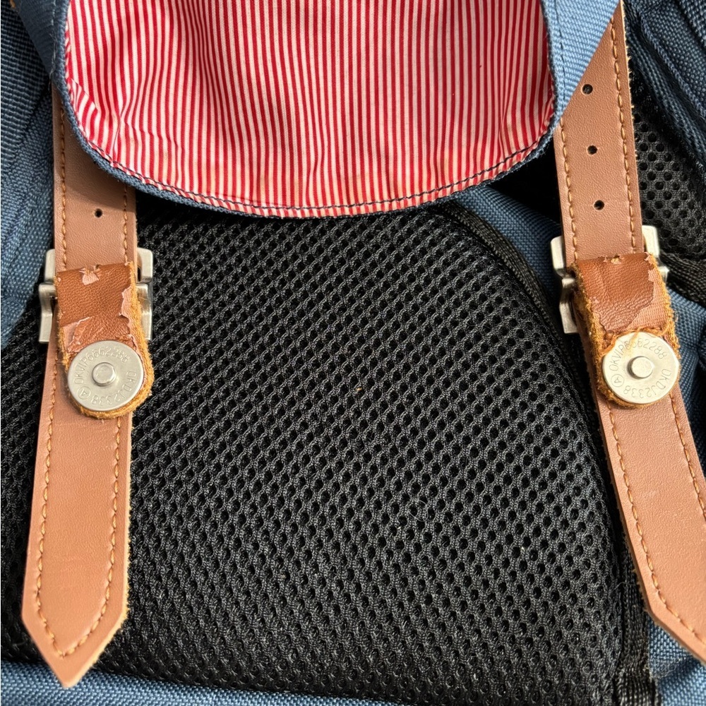 Herschel Supply Company Blue Backpack with Brown Straps - Picture 9 of 9